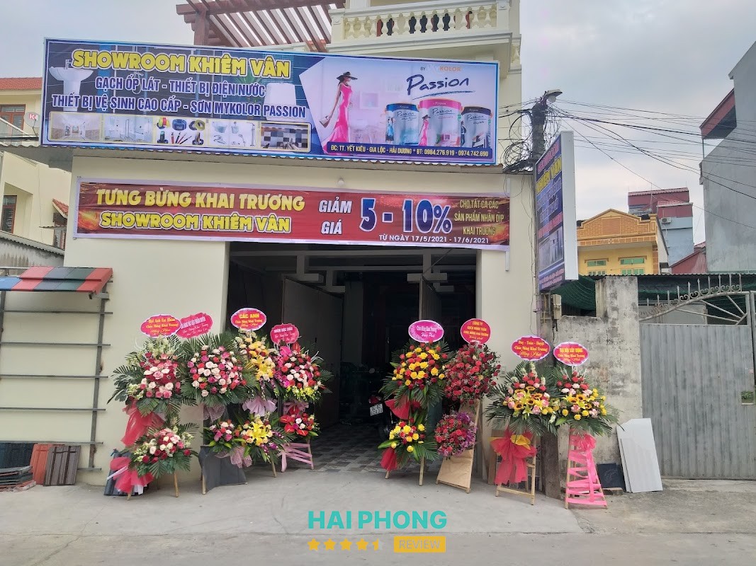 Showroom Sơn gạch ốp lát Khiêm Vân Hải Phòng