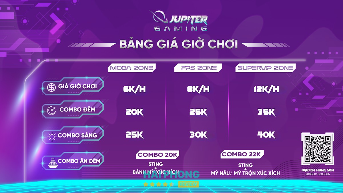 Khu gaming Jupiter Gaming