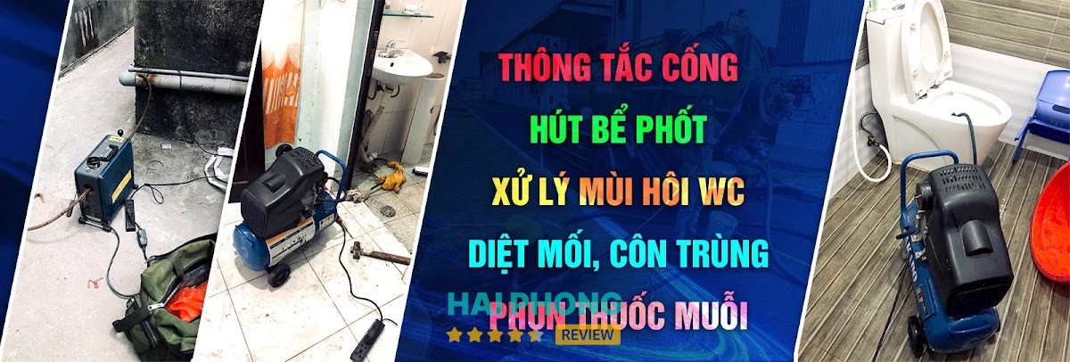 Thông tắc cống Hải Phòng Hút bể phốt 668