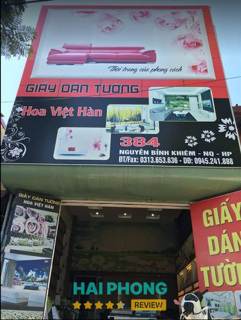 Giấy dán tường Hoa Việt Hàn Hải Phòng