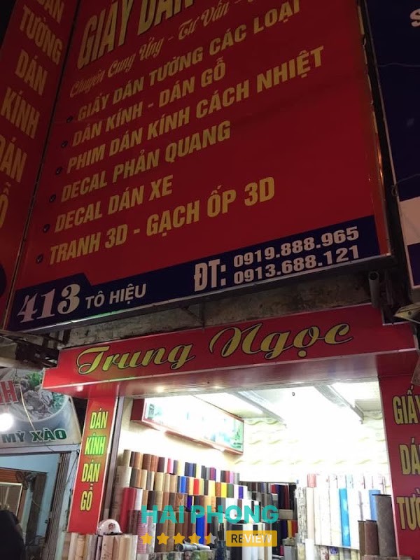 Giấy dán tường dán kính Hải Phòng Trung Ngọc