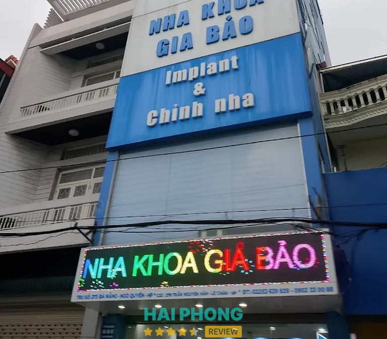 Nha Khoa Gia Bảo: 273 Đà Nẵng, P. Ngô Quyền