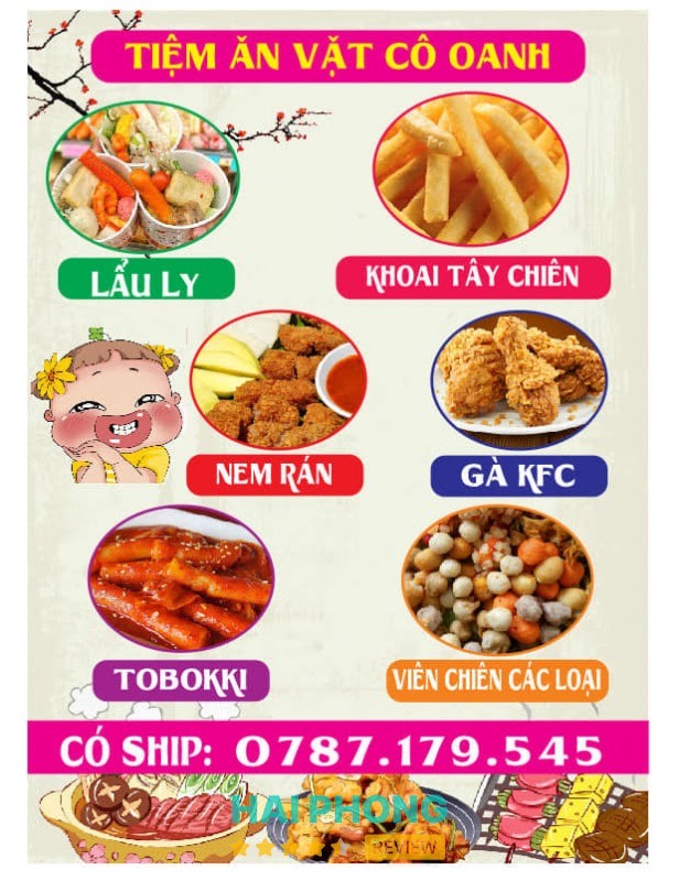 Tiệm ăn vặt cô Oanh Hải Phòng