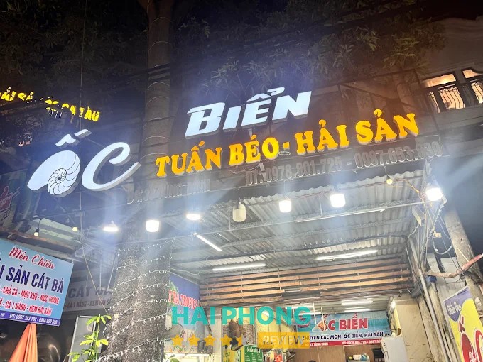 Các món tại Ốc biển Tuấn Béo