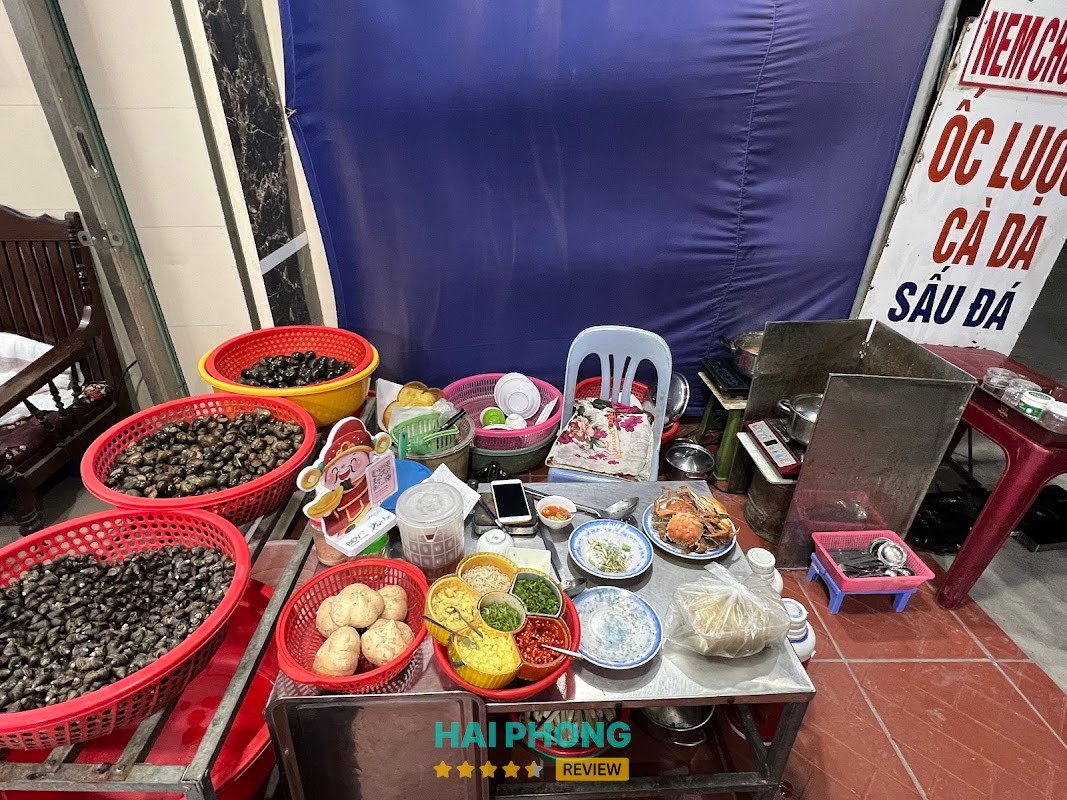 Các món tại Bình Ốc Luộc Cà Da