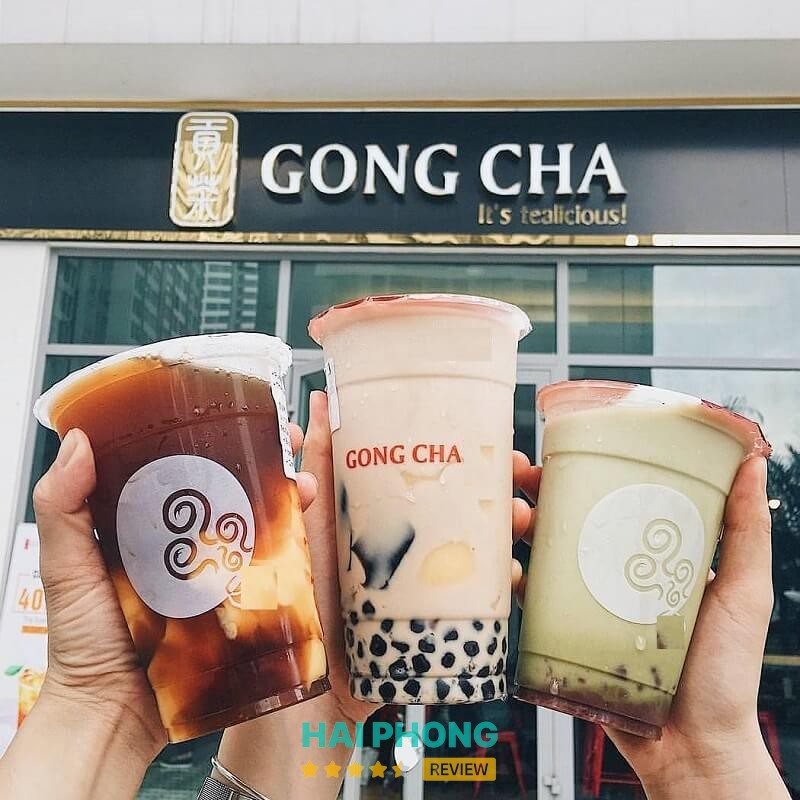 Trà sữa và topping tại Gong Cha Hải Phòng