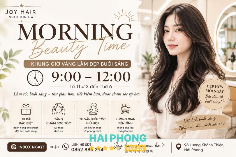 JOY HAIR – 98 P. Lương Khánh Thiện, Gia Viên, Hải Phòng 180000, Việt Nam