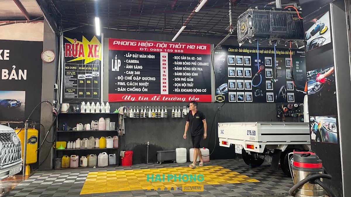 Khu vực rửa xe Phong Hiệp Hải Phòng