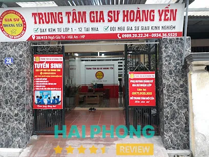Trung tâm gia sư Hoàng Yến: 28/415 Ngô Gia Tự, P. Hải An
