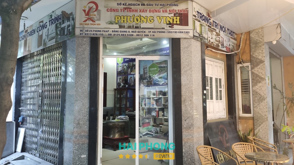 Công ty TNHH Xây dựng và Nội thất Phương Vinh – 2A P. Phụng Pháp, Gia Viên, Hải Phòng 180000, Việt Nam